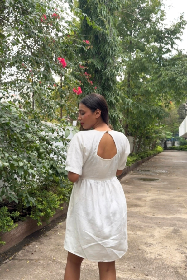 White Smurf Mini Dress - Image 3