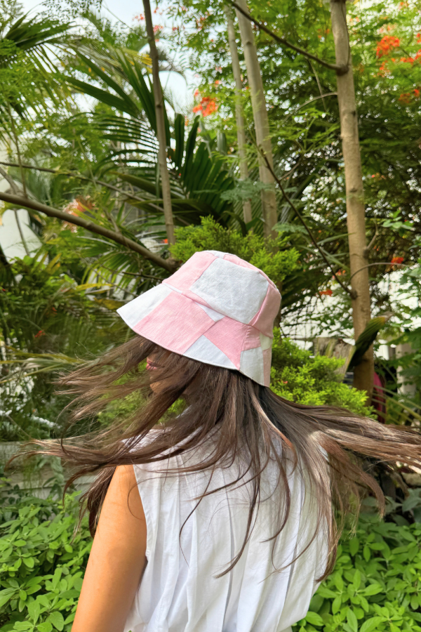 Pink and White Bucket Hat - Image 2