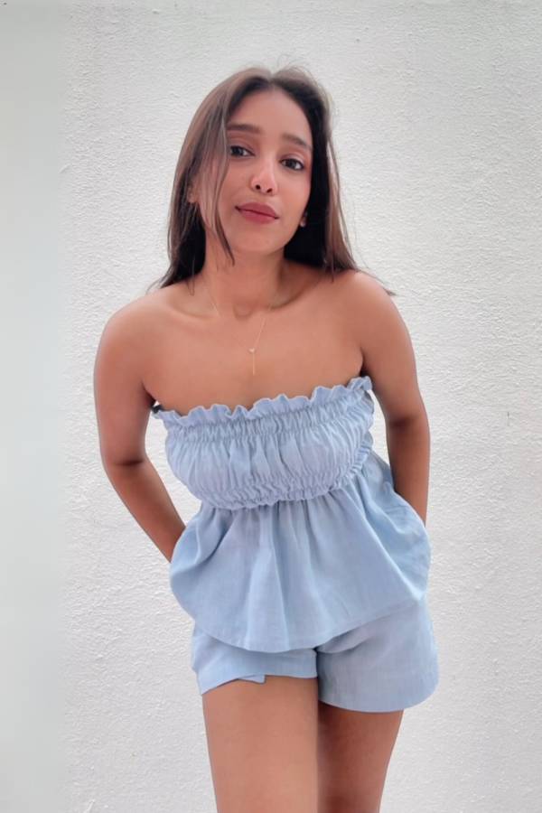 Blue Gelato Top & Shorts Set