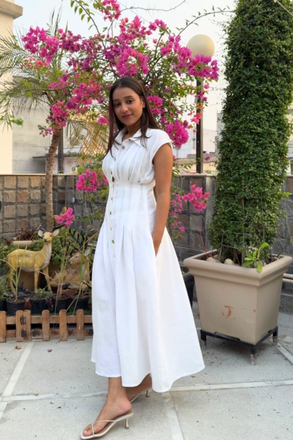 White Wookie Midi Dress - Image 2
