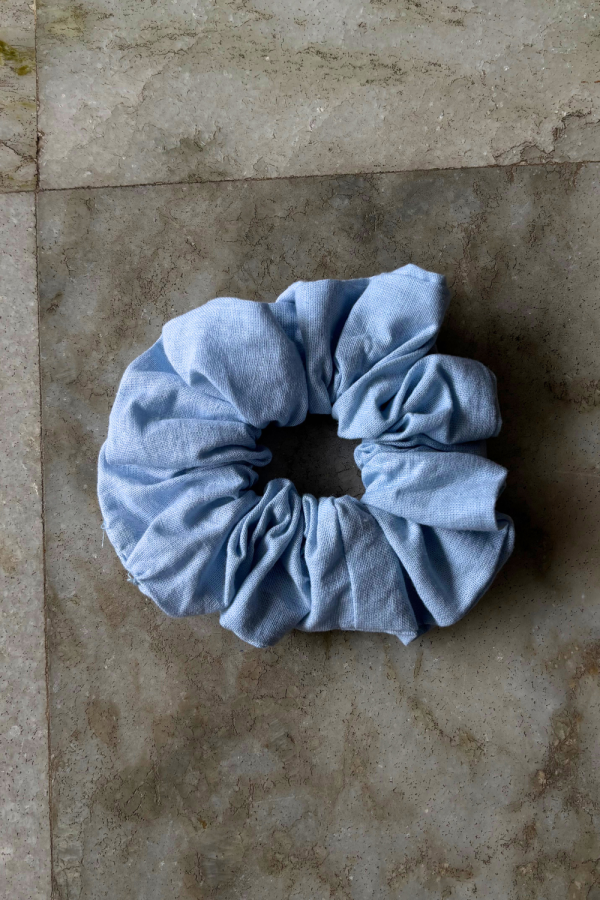 Light Blue Hemp Scrunchie - Image 2