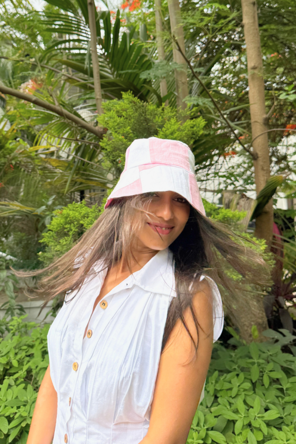 Pink and White Bucket Hat - Image 4