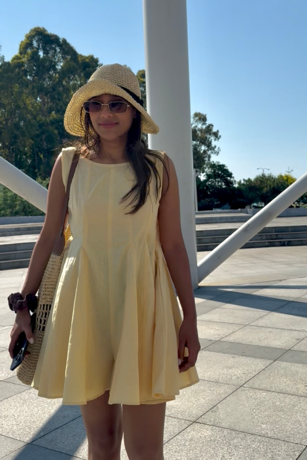 Lemon Cream Romper Dress - Image 2