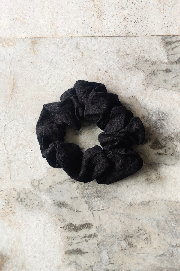 Black Hemp Scrunchie - Image 2