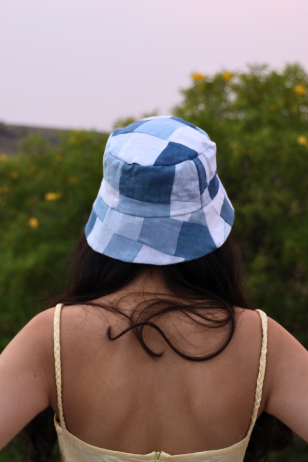 Blue and White Bucket Hat - Image 3