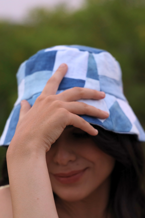 Blue and White Bucket Hat - Image 5
